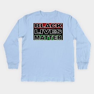 Black Lives Matter - Pan African - Front Kids Long Sleeve T-Shirt